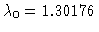 $\lambda_0=1.30176$